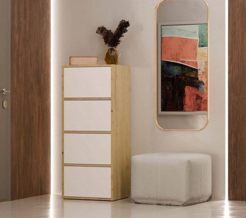 ALMA CHEST OF DRAWERS ARTISAN OAK/WHITE
