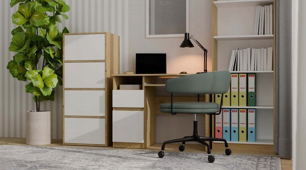 ALMA CHEST OF DRAWERS ARTISAN OAK/WHITE