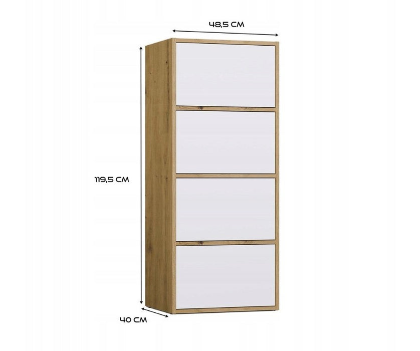 ALMA CHEST OF DRAWERS ARTISAN OAK/WHITE