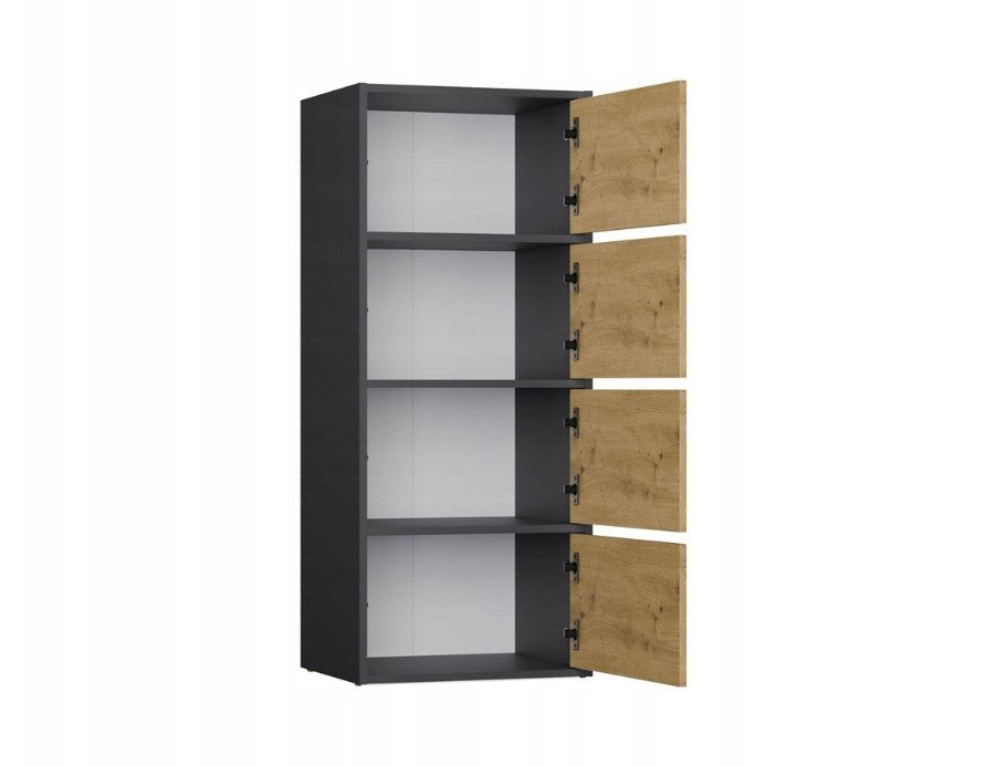 ALMA CHEST OF DRAWERS, ANTHRACITE/ARTISAN OAK