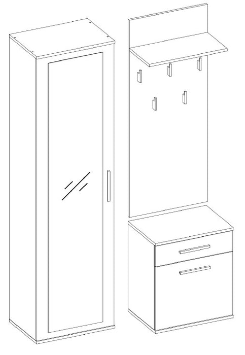Topeshop GAR DUO SONOMA entryway cabinet