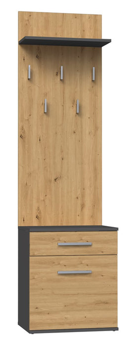 Topeshop DUO WIESZAK ANT/ART clothing hanger Anthracite, Oak