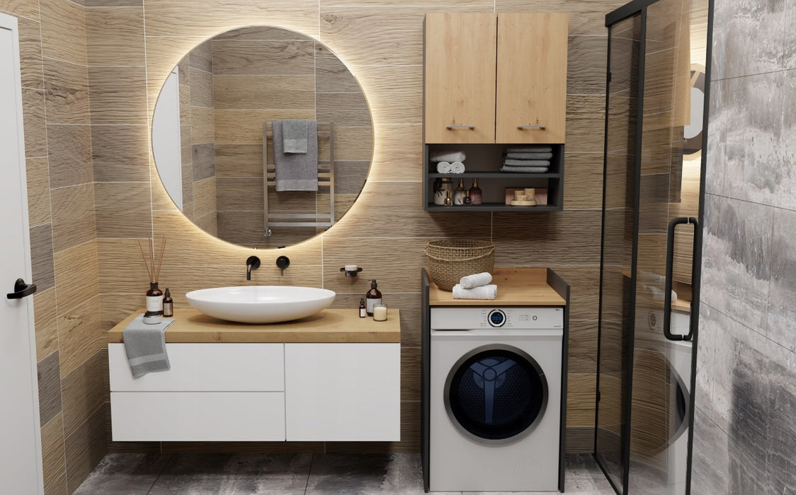 POLA NP ANTHRACITE/ARTISAN WASHING MACHINE CABINET