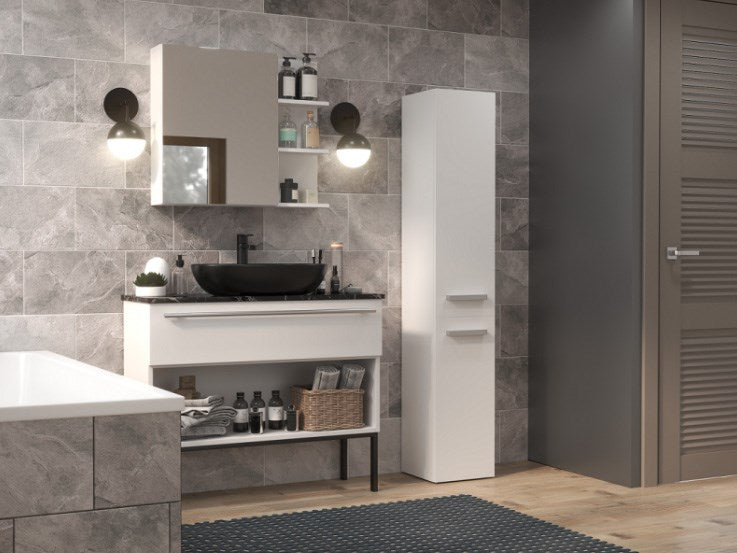 Bathroom cabinet NEL II 31x30x174 cm, matt white