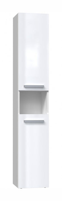 Bathroom cabinet NEL III 31x30x174 cm, white, glossy