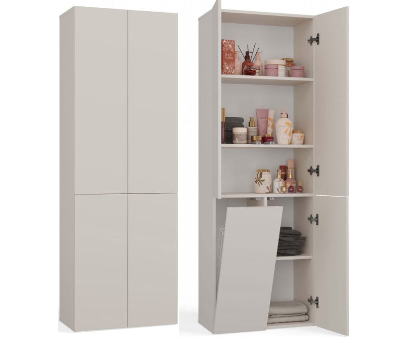 BATHROOM CABINET NEL DD 1K BASKET CASMERE COLOUR LONG DOORS