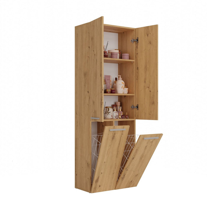 Topeshop NEL 2K DD ART KPL bathroom storage cabinet Oak