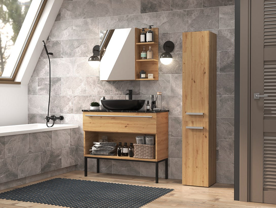 Topeshop NEL II ARTISAN bathroom storage cabinet Oak