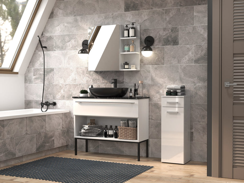 Topeshop NEL V DS BIEL POŁ bathroom storage cabinet White