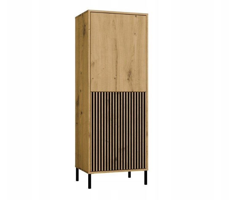 KAMARO 2DK SLIM/GŁ OAK ARTISAN DISPLAY CABINET