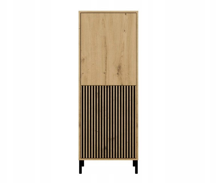KAMARO 2DK SLIM/GŁ OAK ARTISAN DISPLAY CABINET
