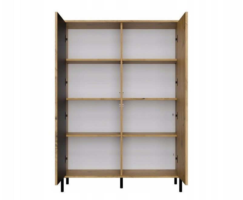 KAMARO 2DD SLIM/GŁ OAK ARTISAN DISPLAY CABINET