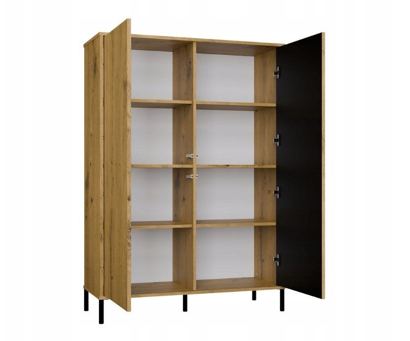 KAMARO 2DD SLIM/GŁ OAK ARTISAN DISPLAY CABINET