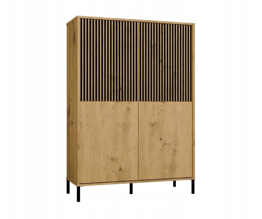 KAMARO 4DK SLIM/GŁ OAK ARTISAN DISPLAY CABINET