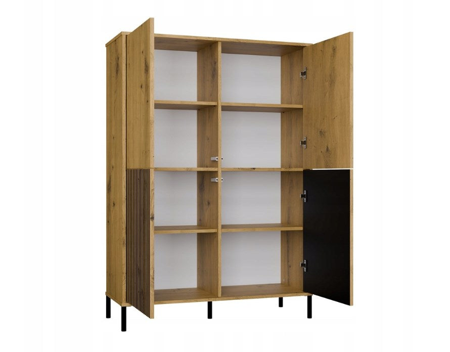 KAMARO 4DK SLIM/GŁ OAK ARTISAN DISPLAY CABINET