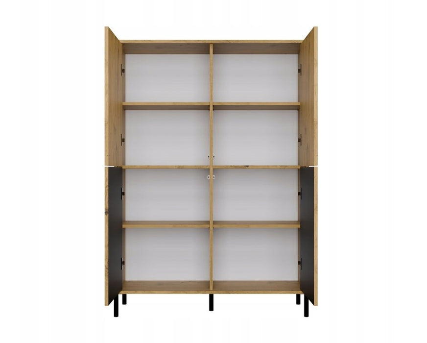 KAMARO 4DK SLIM/GŁ OAK ARTISAN DISPLAY CABINET