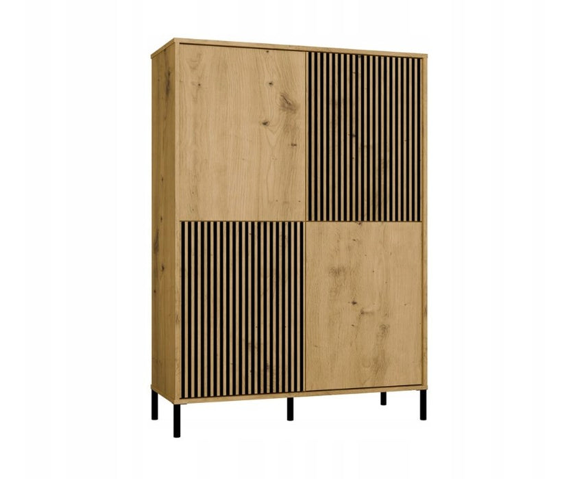 KAMARO 4DK SLIM/GŁ OAK ARTISAN DISPLAY CABINET