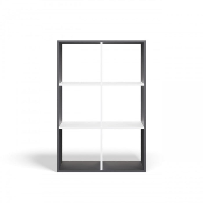 MALAX 2X3 SHELVING UNIT, ANTHRACITE/WHITE