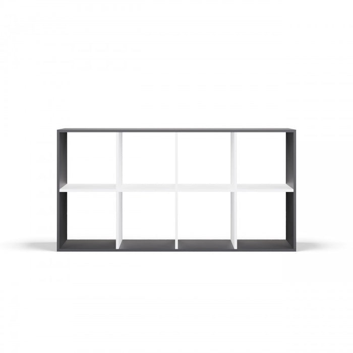 MALAX 2X4 SHELVING UNIT, ANTHRACITE/WHITE