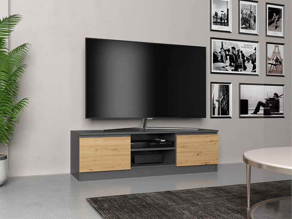 Topeshop RTV 120 ANTR/ARTIS TV stand/entertainment centre 2 shelves