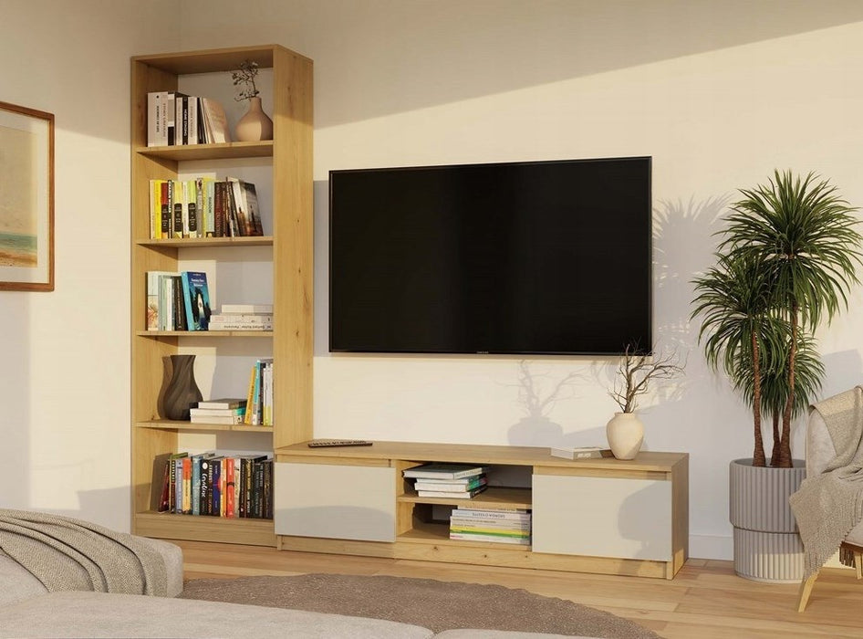 MALWA 140 TV cabinet, artisan oak/cashmere