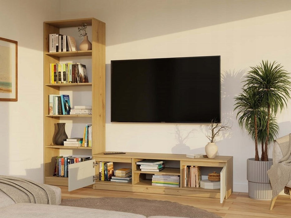 MALWA 140 TV cabinet, artisan oak/cashmere