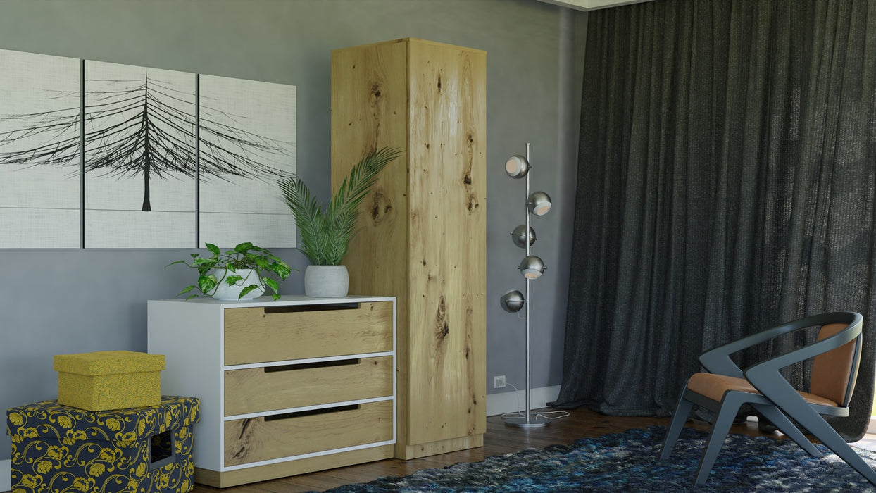Topeshop SD-50 ARTISAN KPL bedroom wardrobe/closet 5 shelves 1 door(s) Oak