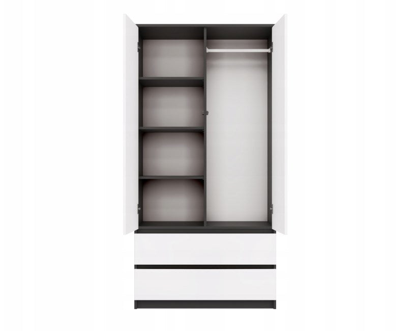 MALWA SS-90 wardrobe, anthracite/white