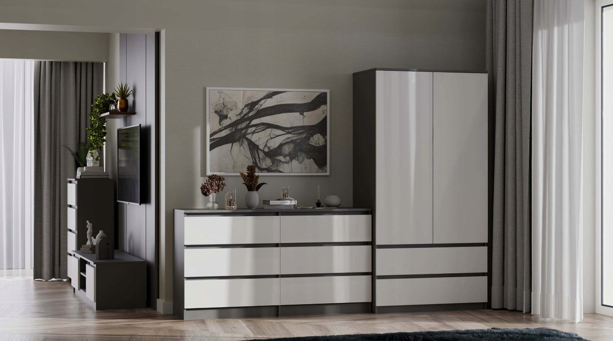 MALWA SS-90 wardrobe, anthracite/white