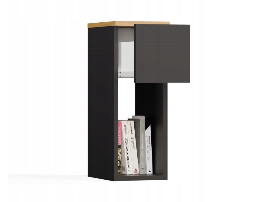 GALAX 20/1S BEDSIDE TABLE, ANTHRACITE/ARTISAN
