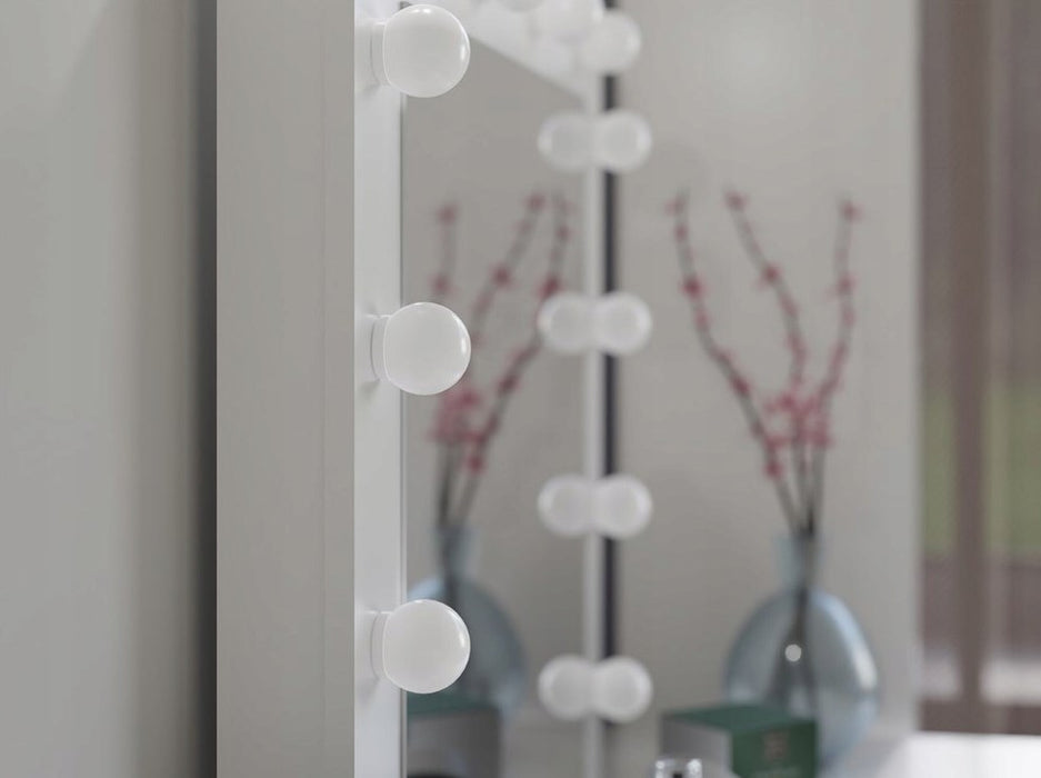 KUBA desk set, white matt + MARINA mirror
