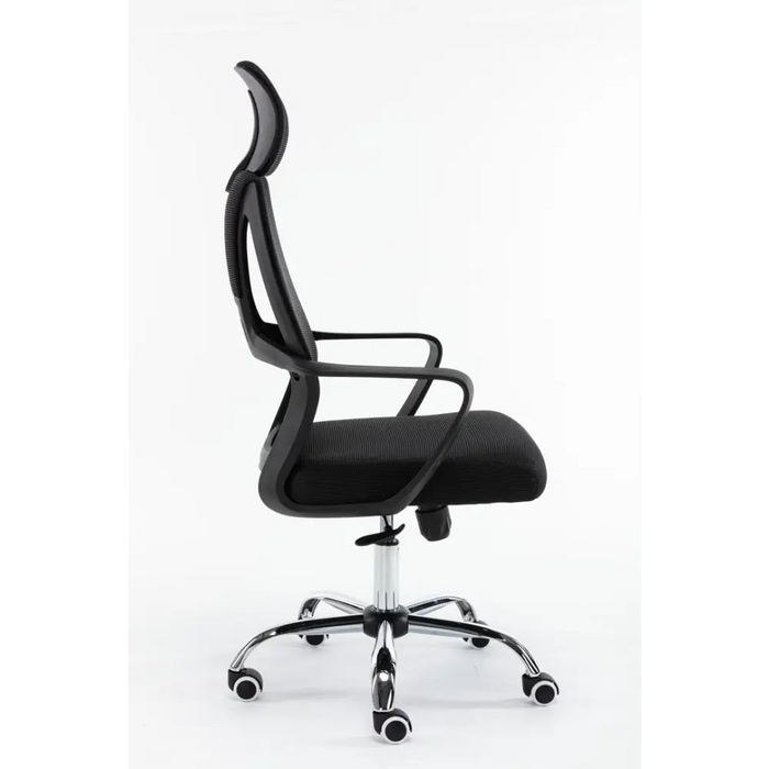 Topeshop FOTEL NIGEL CZERŃ office/computer chair Padded seat Mesh backrest - Office