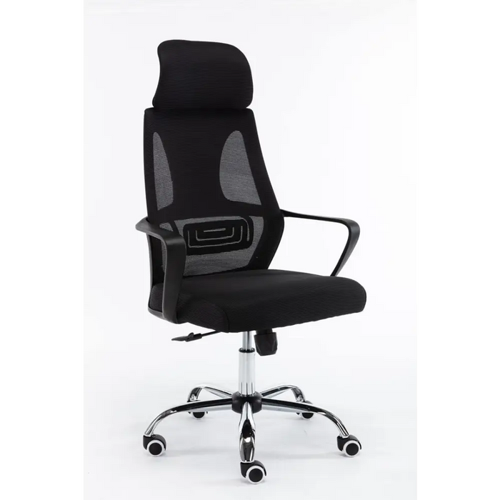 Topeshop FOTEL NIGEL CZERŃ office/computer chair Padded seat Mesh backrest - Office