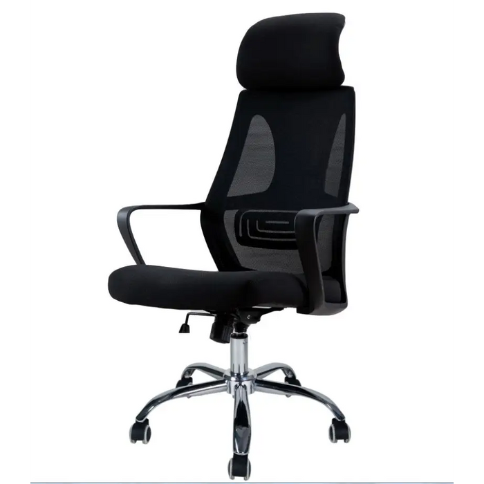 Topeshop FOTEL NIGEL CZERŃ office/computer chair Padded seat Mesh backrest - Office