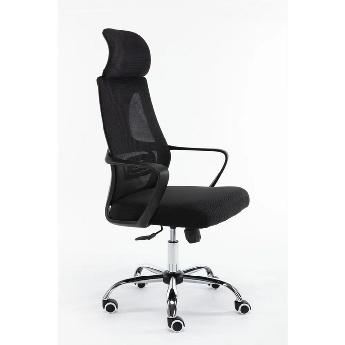 Topeshop FOTEL NIGEL CZERŃ office/computer chair Padded seat Mesh backrest - Office