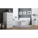 Topeshop K2 BIEL nightstand/bedside table 2 drawer(s) White - Bedside tables made of furniture boardSZN-PME<<<Bedside