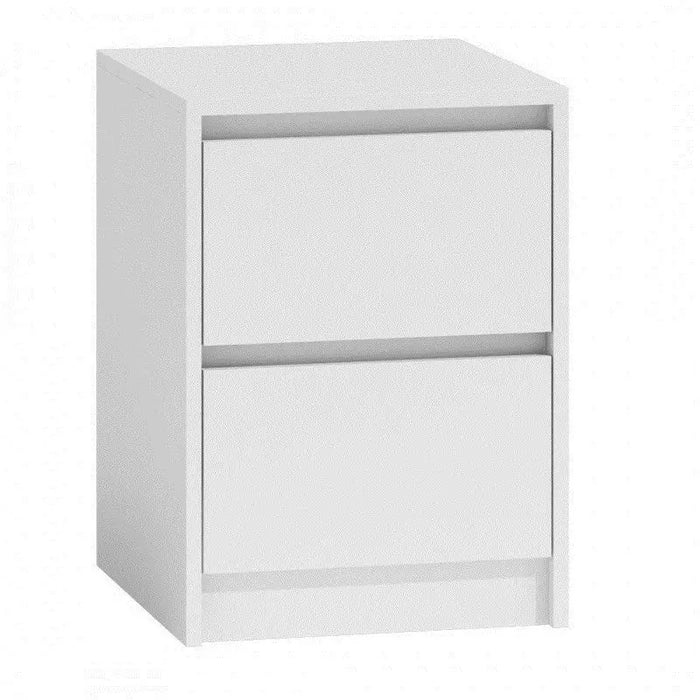 Topeshop K2 BIEL nightstand/bedside table 2 drawer(s) White - Bedside tables made of furniture boardSZN-PME<<<Bedside