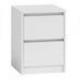 Topeshop K2 BIEL nightstand/bedside table 2 drawer(s) White - Bedside tables made of furniture boardSZN-PME<<<Bedside