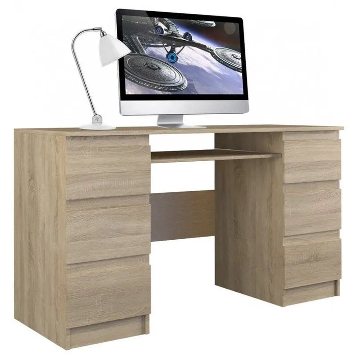 Topeshop KUBA SONOMA computer desk Oak colour - Traditional desksBIR-TRA<<<DesksBIR<<<ActionPL