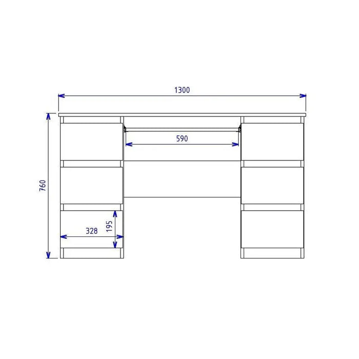 Topeshop KUBA SONOMA computer desk Oak colour - Traditional desksBIR-TRA<<<DesksBIR<<<ActionPL