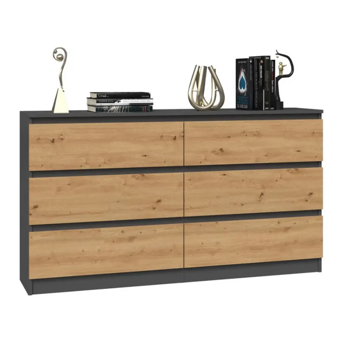 Topeshop M6 140 ANT/ART KPL chest of drawers - Chests of drawers made of furniture boardKOY-ZPM<<<ChestsKOY<<<ActionPL