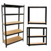 Topeshop REGAŁ P9030 CZARNY garden tool storage rack Freestanding Galvanized steel MDF - Metal