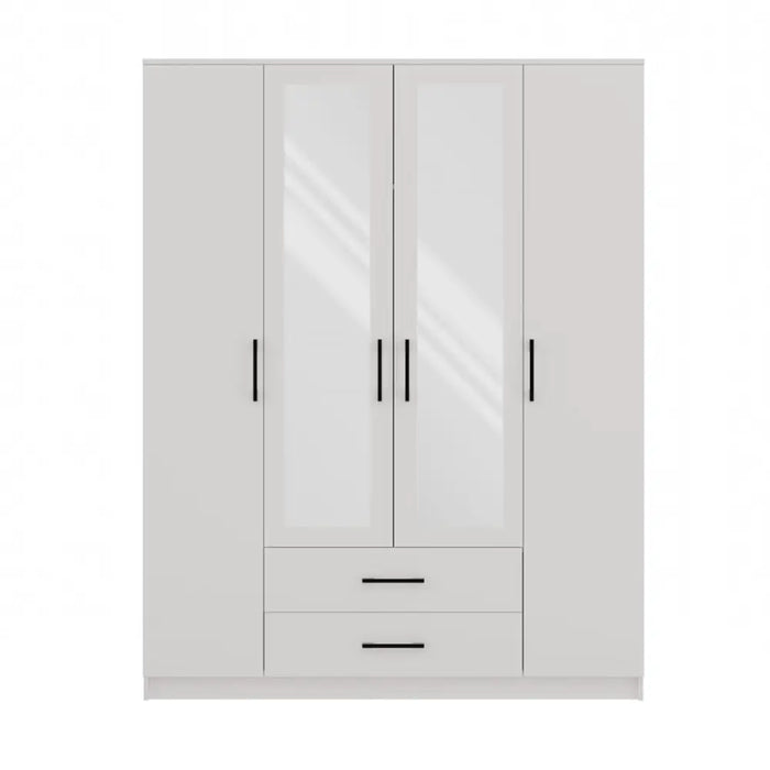 Topeshop ROMANA 160 BIEL bedroom wardrobe/closet 11 shelves 4 door(s) White - Openable