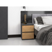 Topeshop W2 ANTRACYT/ARTISAN nightstand/bedside table 2 drawer(s) Anthracite Oak - Bedside tables made of furniture