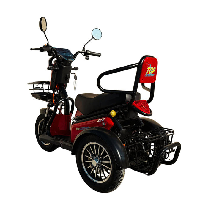 ELECTRIC TRICYCLE TOPSCOOTERS PUDDING RED