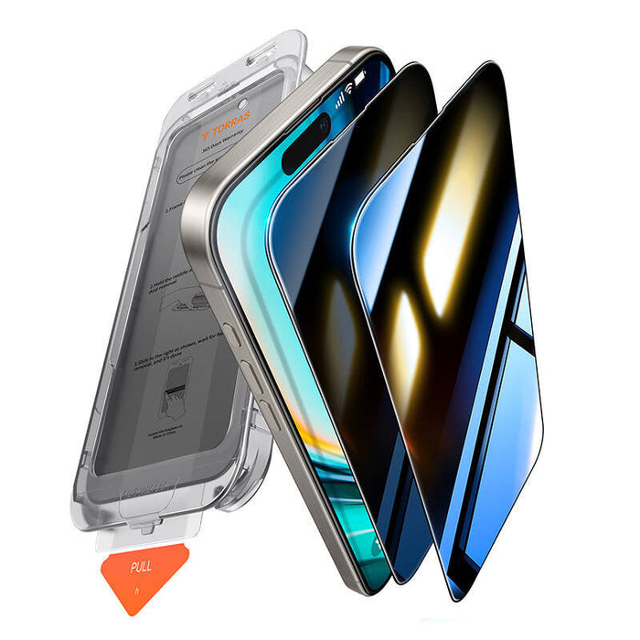 Torras Install Master Privacy Glass for iPhone 16 - For smartphones<<<Tempered glass and screen protectors<<<GSM