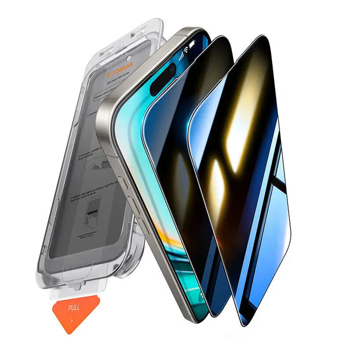 Torras Install Master Privacy Glass for iPhone 16 ProMax - For smartphones<<<Tempered glass and screen protectors<<<GSM
