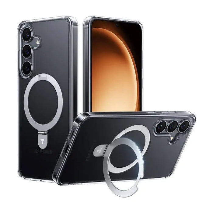 Torras Ostand Series phone case for Samsung S25 (transparent) - Protective cases for smartphones<<<Cases<<<GSM