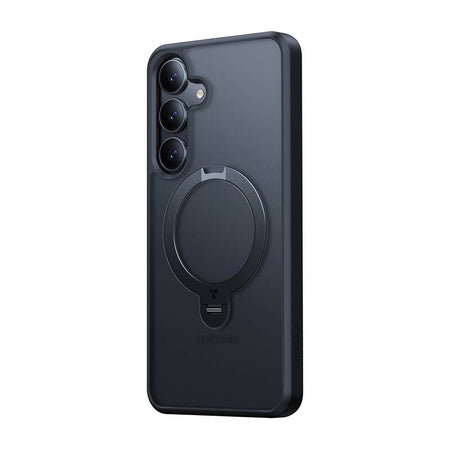 Torras Ostand Spin Series phone case for Samsung S25 (black) - Protective cases for smartphones<<<Cases<<<GSM