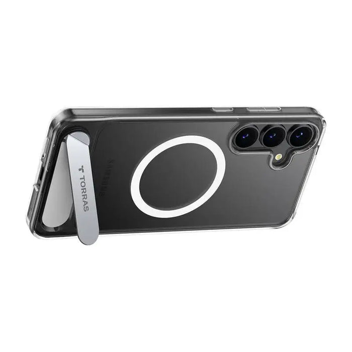Torras Pstand Series phone case for Samsung S25 (transparent) - Protective cases for smartphones<<<Cases<<<GSM